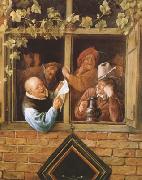 Jan Steen Rhetoricians at a Window (mk08) oil painting reproduction